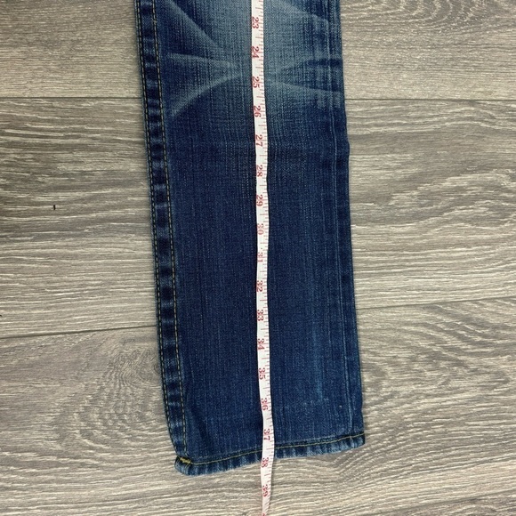True Religion Signature Boot 26 Medium Dark Denim Distressed Pocket Vintage Y2K - Picture 12 of 13